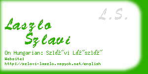 laszlo szlavi business card